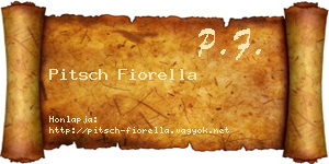 Pitsch Fiorella névjegykártya